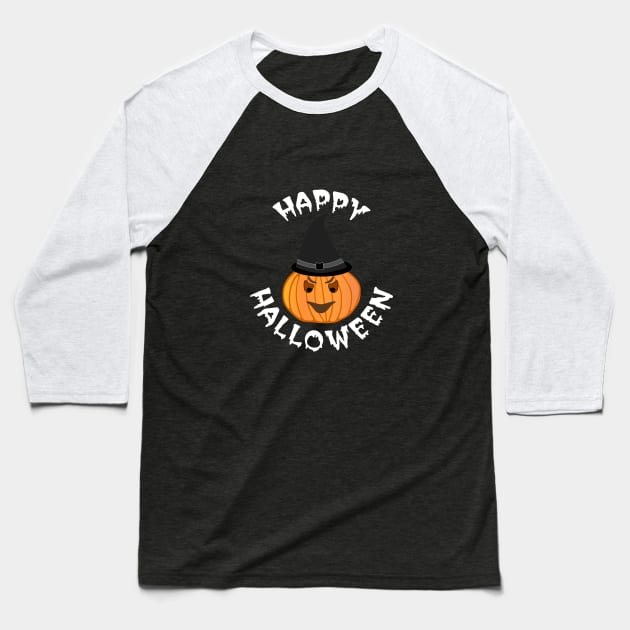 Happy Halloween Baseball T-Shirt by cypryanus